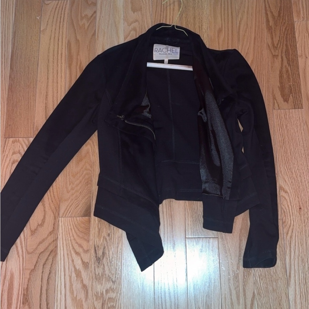 Rachel Roy Black Women's Asymmetrical Zip Jacket